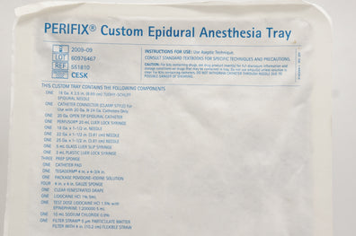 B.Brayn 551810 Perifix Custom Epidural Anesthesia Tray (x)